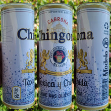 Load image into Gallery viewer, Blue Glitter Chingona 20oz Skinny tumbler