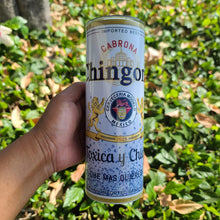 Load image into Gallery viewer, Blue Glitter Chingona 20oz Skinny tumbler