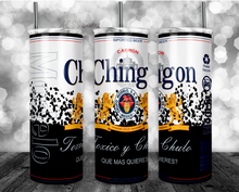 Load image into Gallery viewer, Chingon 20 Oz Skinny Tumbler Personalized