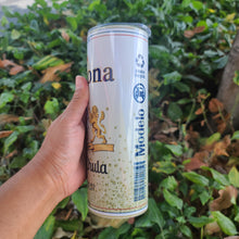 Load image into Gallery viewer, Chingona Gold Glitter 20oz Skinny Tumbler cup
