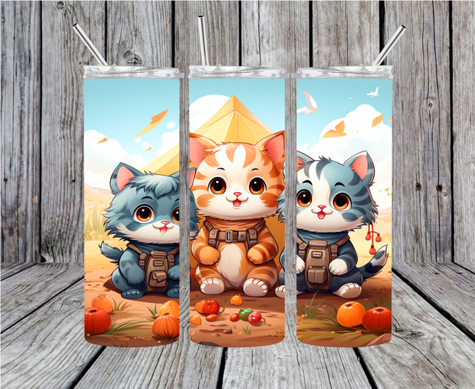 Cute Cats 20oz Skinny Tumbler