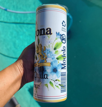Load image into Gallery viewer, Blue Chingona flowers 20oz Skinny Tumbler cup
