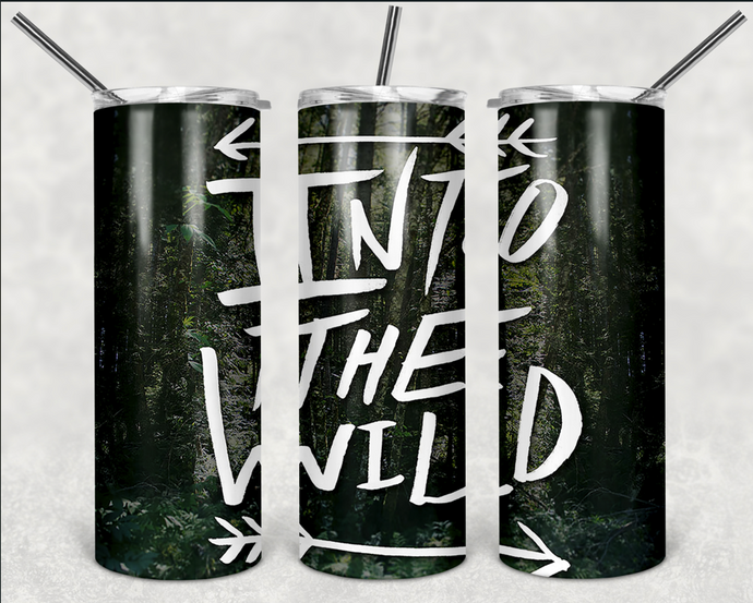 Into the Wild 20oz Skinny Stainless Steel Tumbler