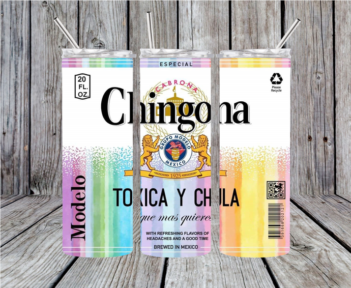 Chingona 20oz Skinny tumbler