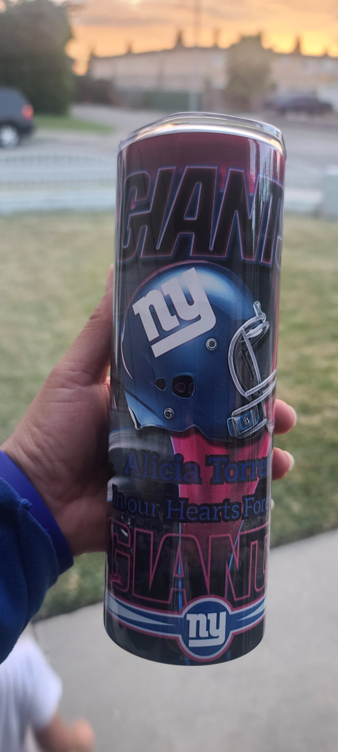 NY Giants 20oz Skinny Tumbler